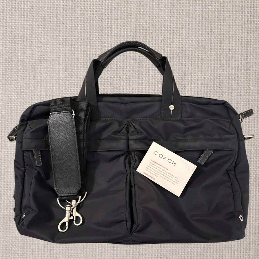 Coach Men’s Black Nylon Travel Tote